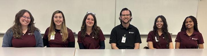 Five student sitting