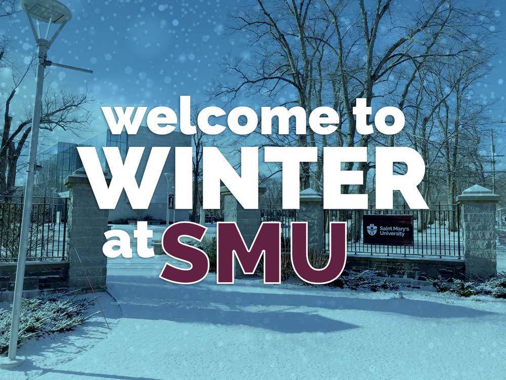 An image of SMU Campus in Winter